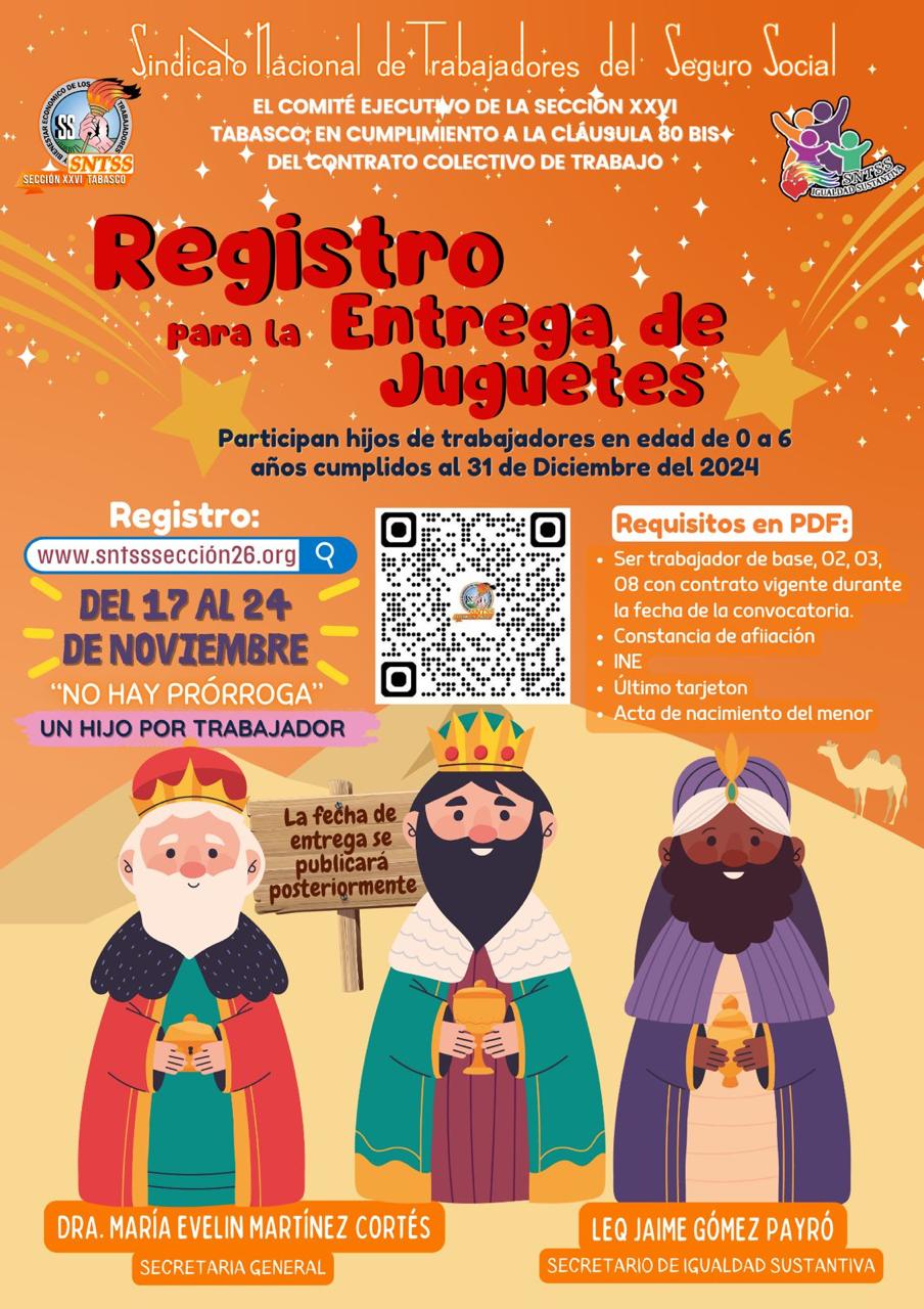 Registro de Juguetes 17-24 Noviembre / Entrega Enero 2025